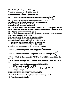 Đề thi Toán 11